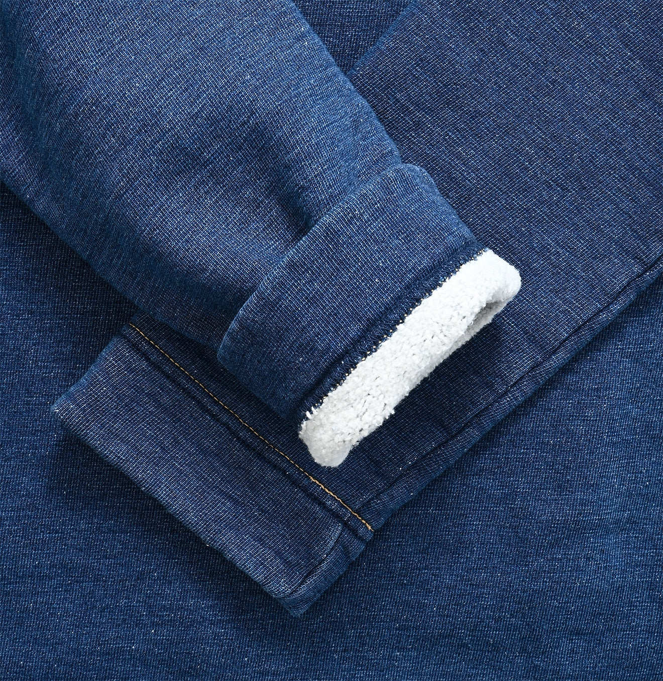 45R Indigo Cotton Fleece Square Top