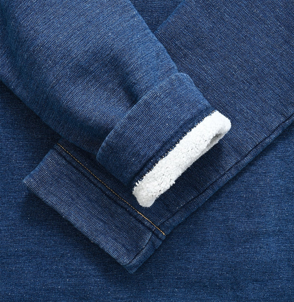 45R Indigo Cotton Fleece Square Top