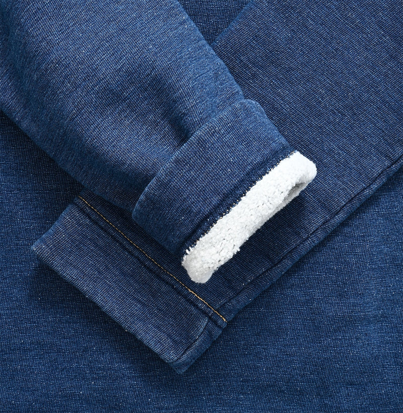 45R Indigo Cotton Fleece Square Top - Image 8