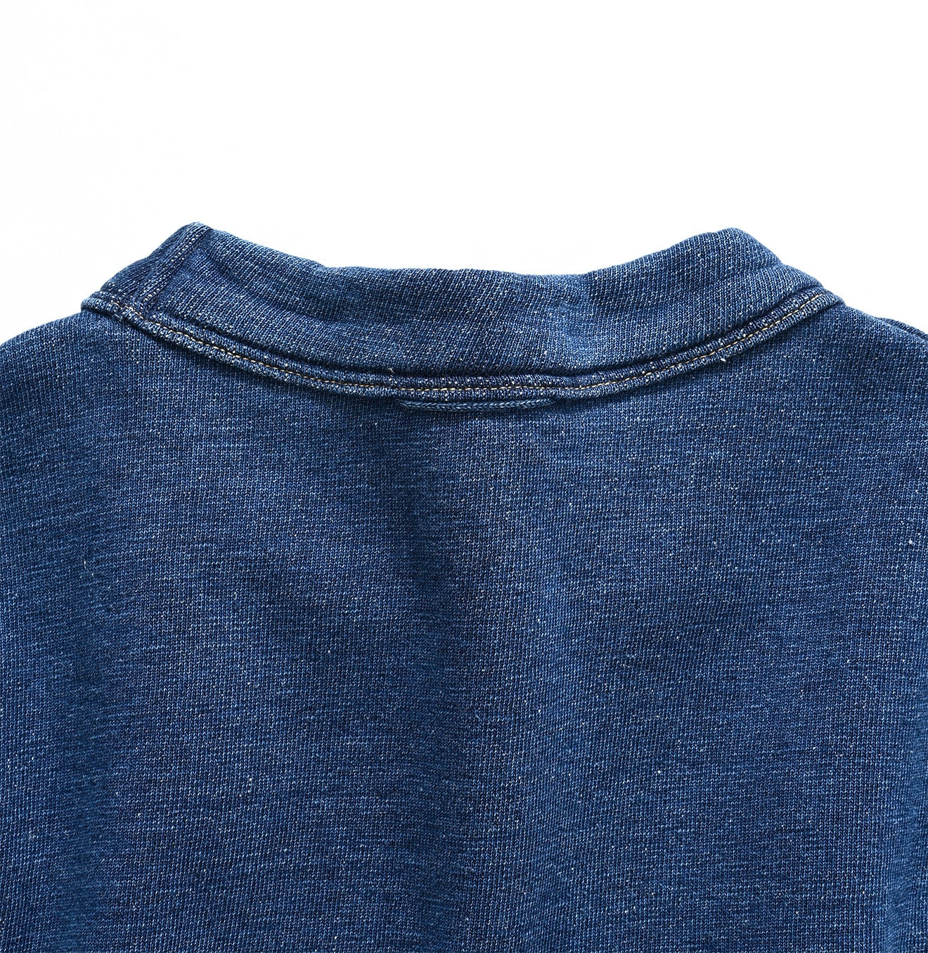 45R Indigo Cotton Fleece Square Top