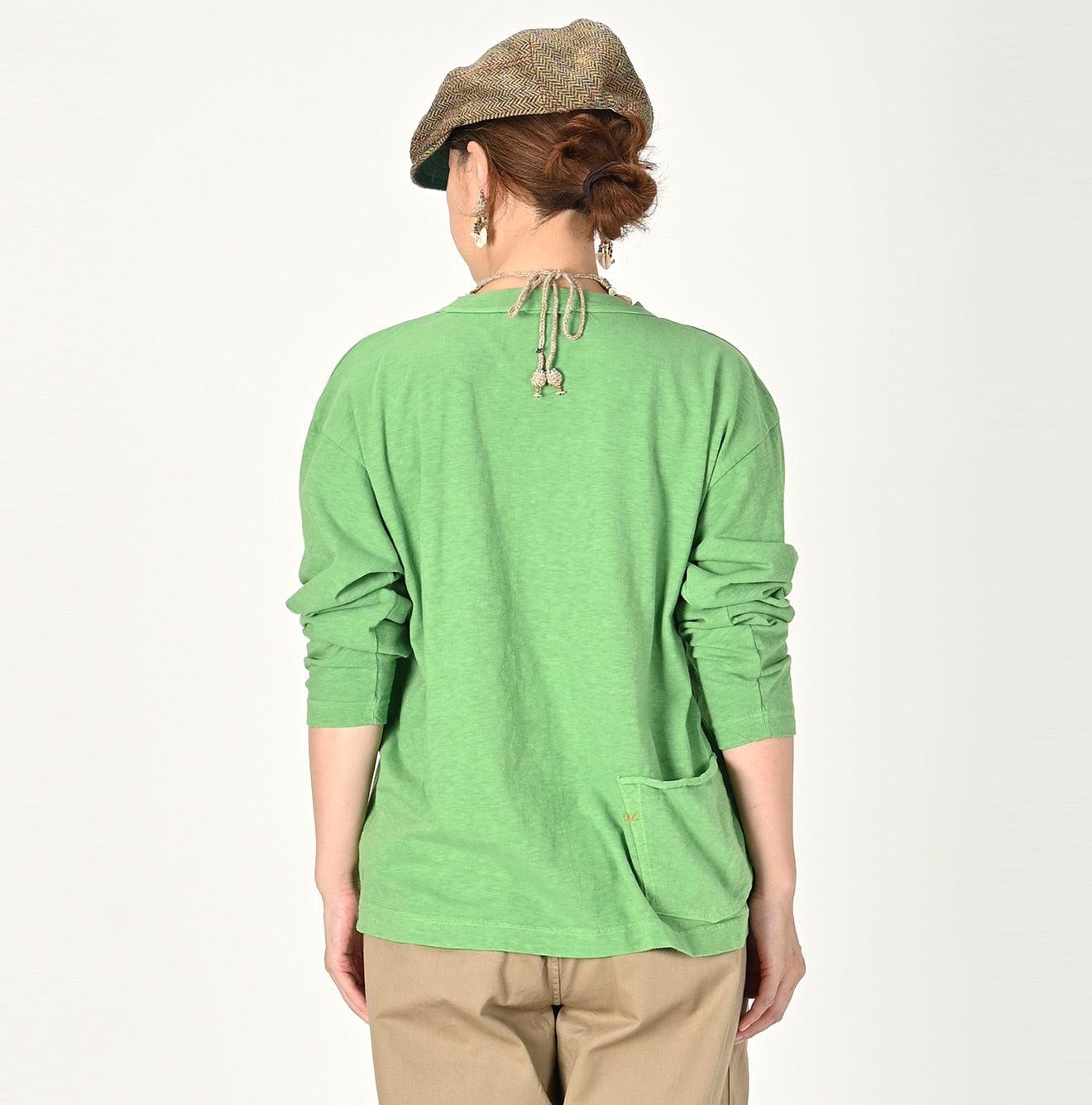 Botanical Dyed Ocean 908 Long Sleeve T-shirt (Size 2) - 45R by 45rpm studio - Image 7