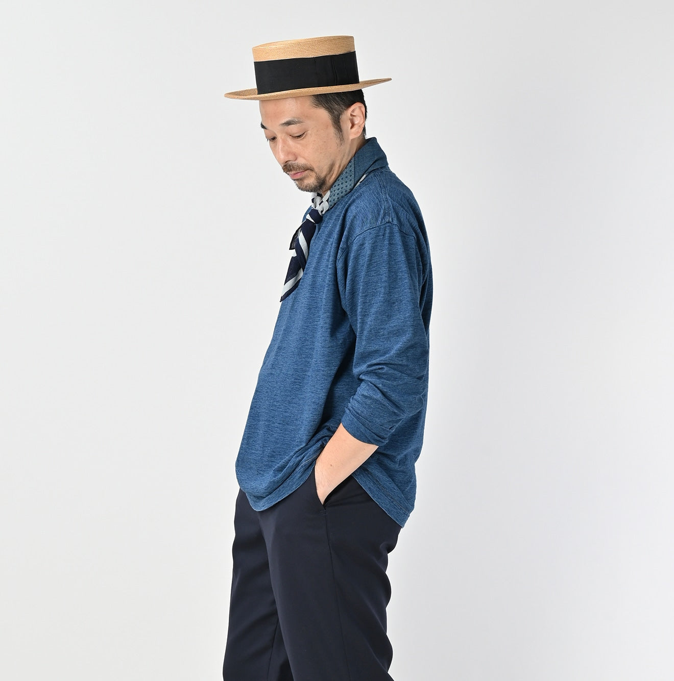 45R Indigo Ocean 908 Long Sleeve T-shirt Zyu - Image 9