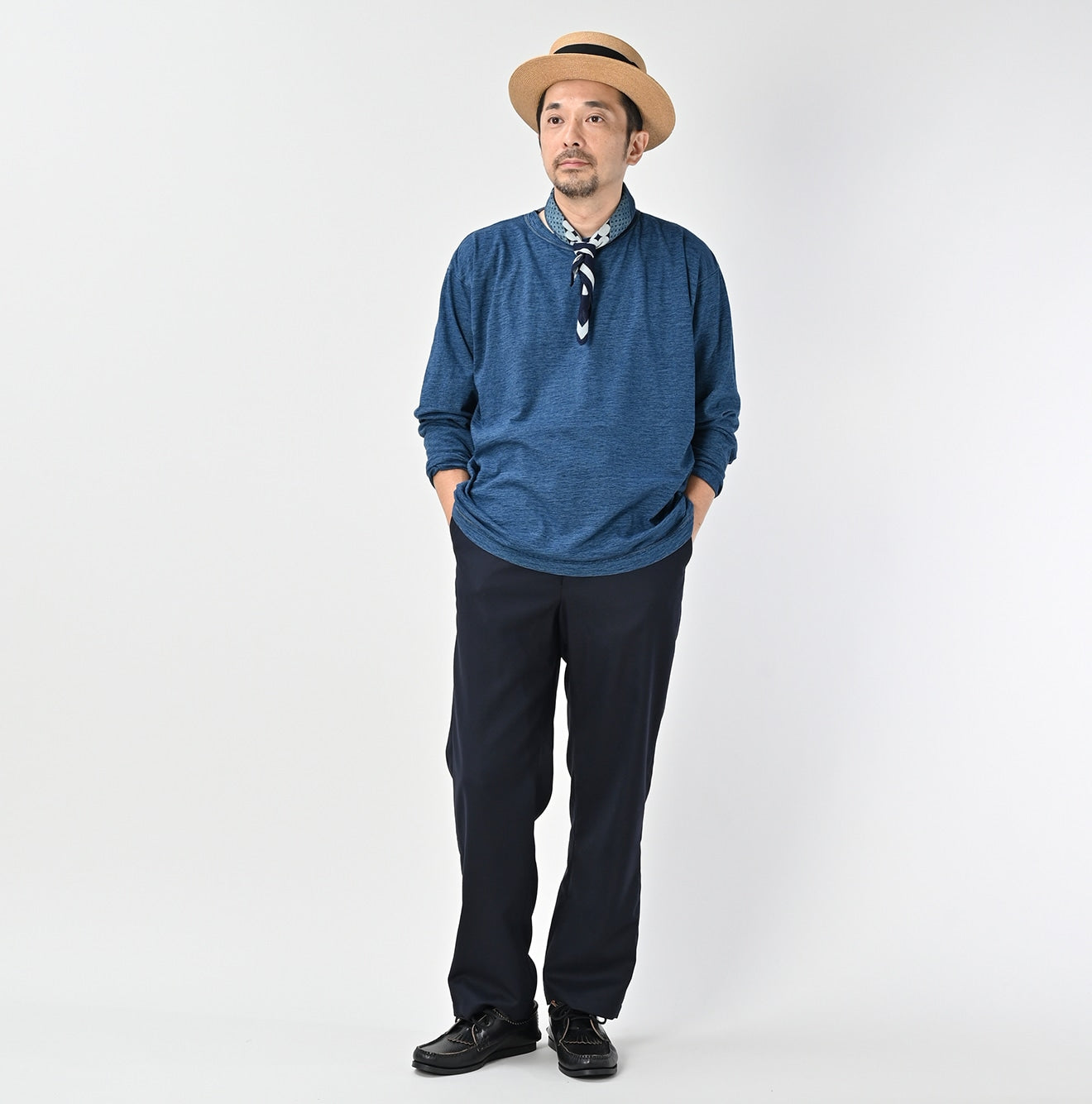 45R Indigo Ocean 908 Long Sleeve T-shirt Zyu - Image 4