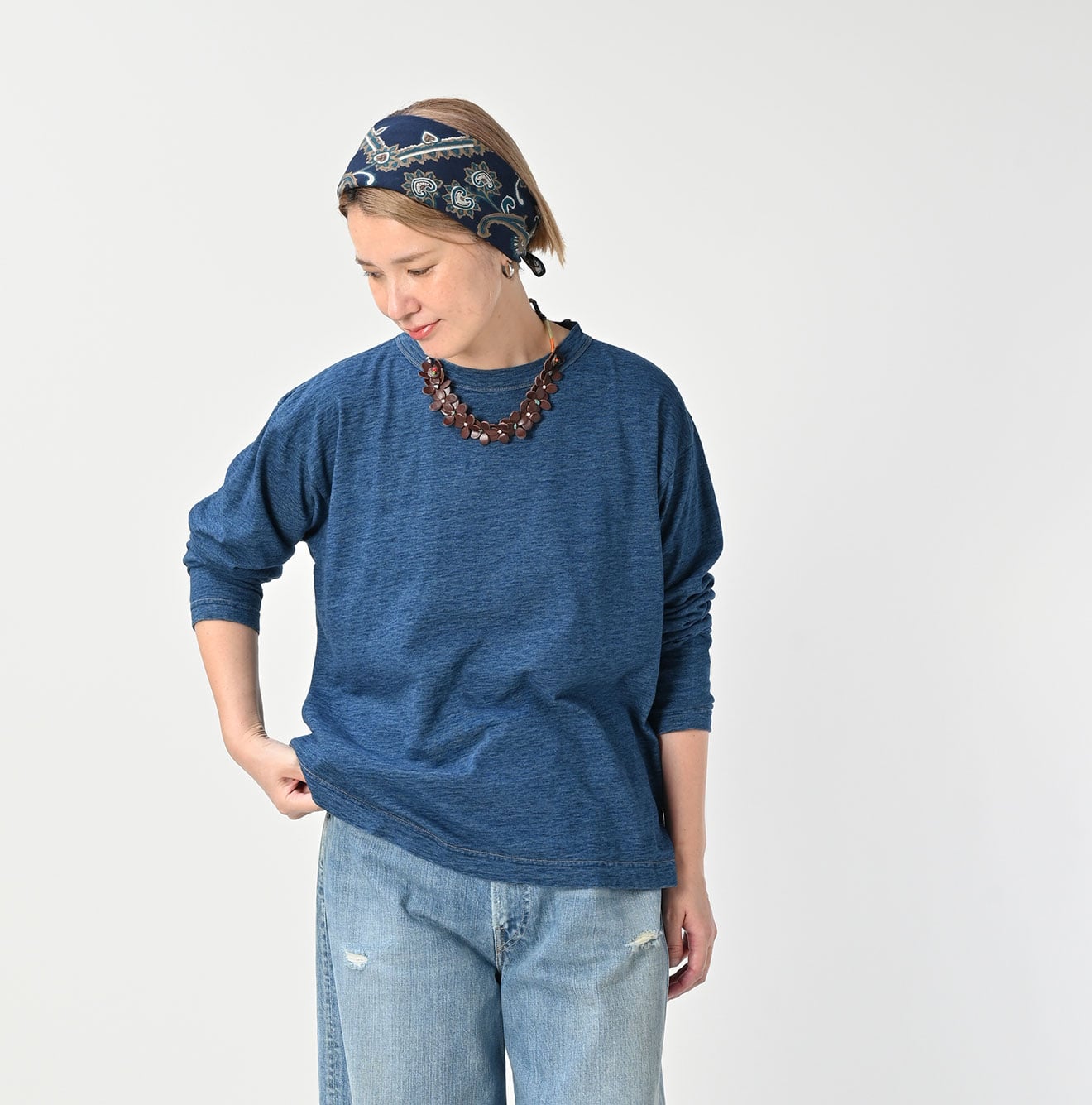 45R Indigo Ocean 908 Long Sleeve T-shirt Zyu - Image 5