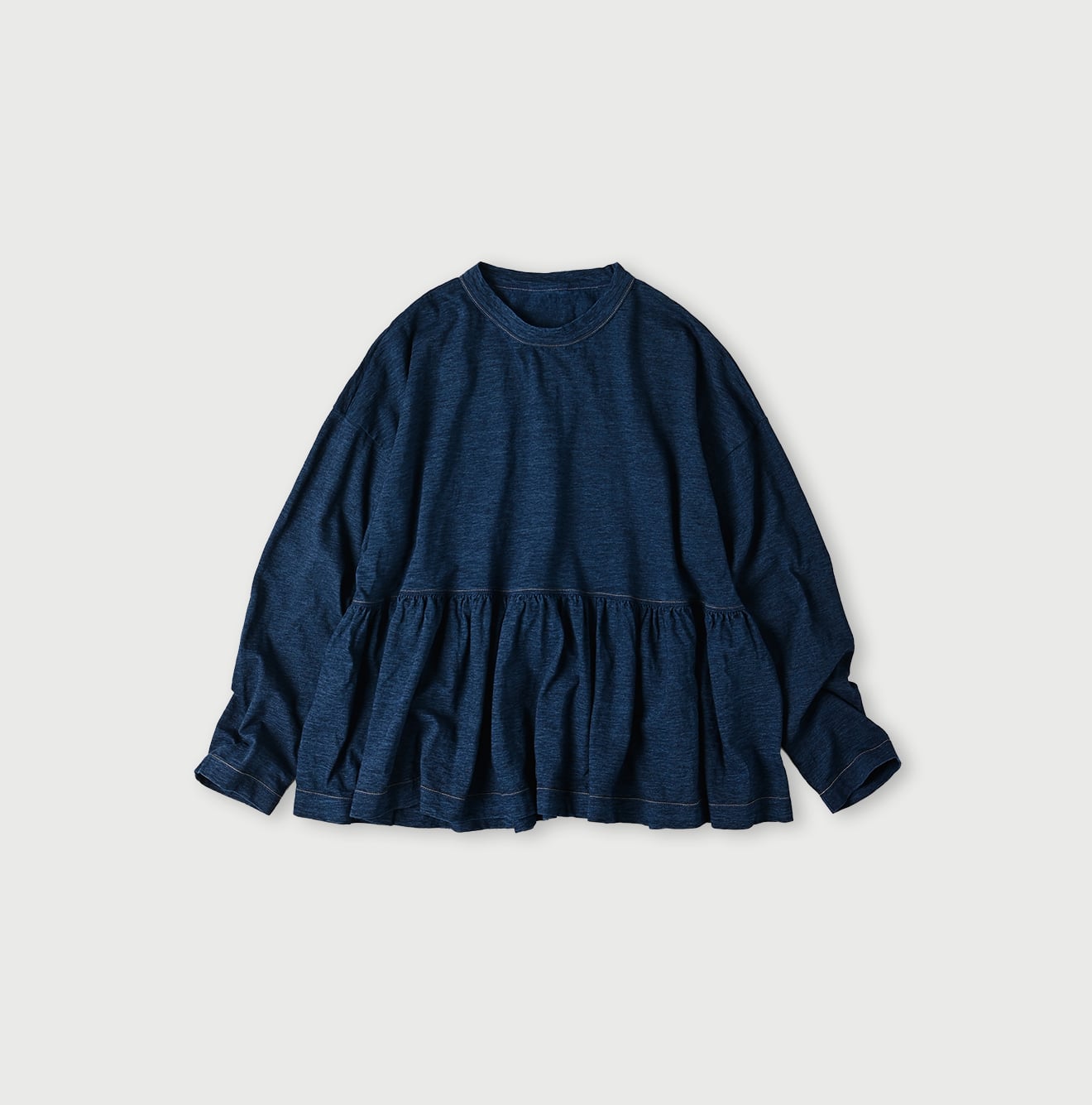 45R Indigo Tenjiku Frilled T-shirt