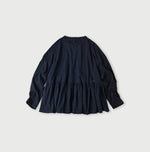 45R Indigo Tenjiku Frilled T-shirt