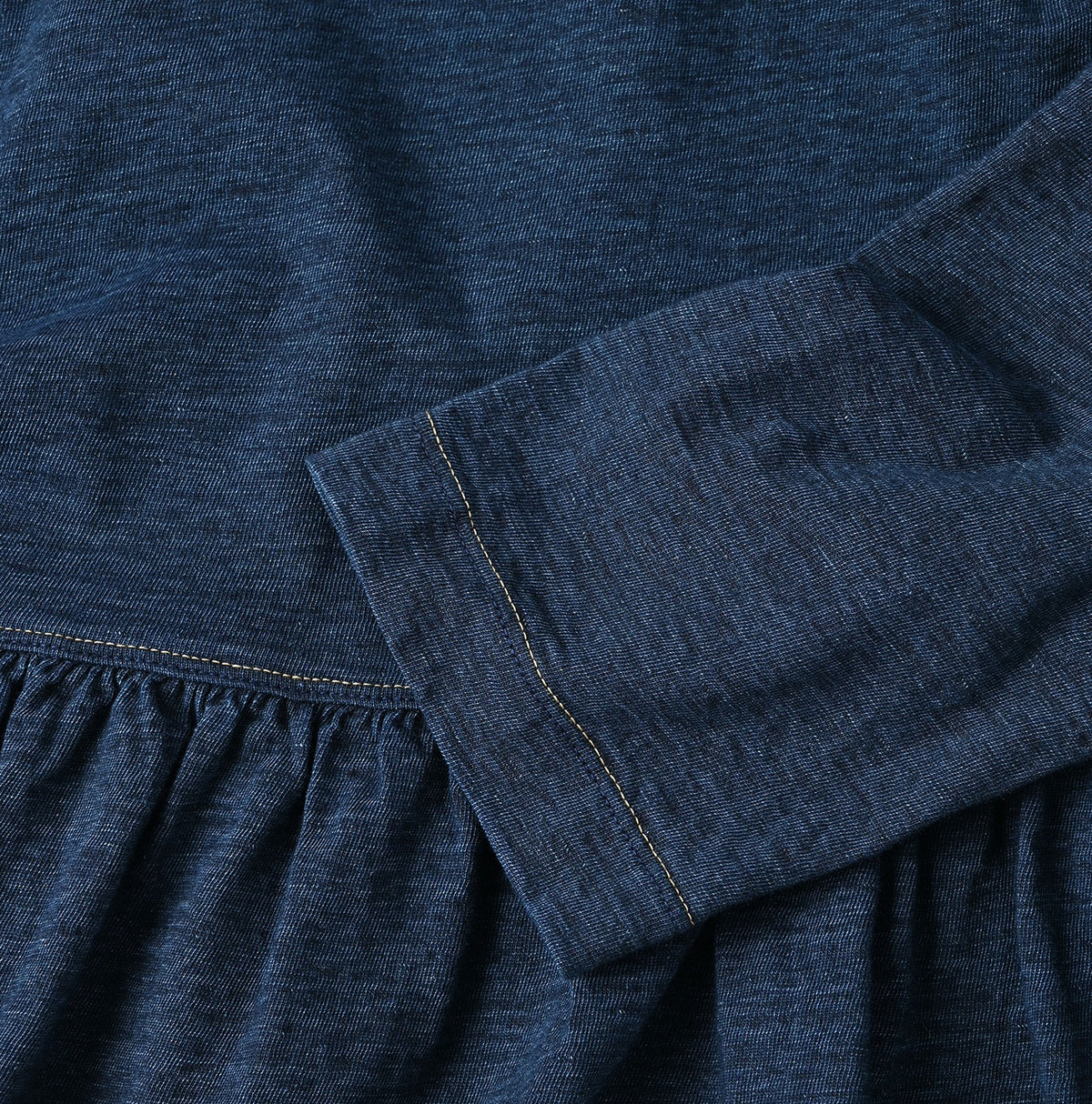 45R Indigo Tenjiku Frilled T-shirt