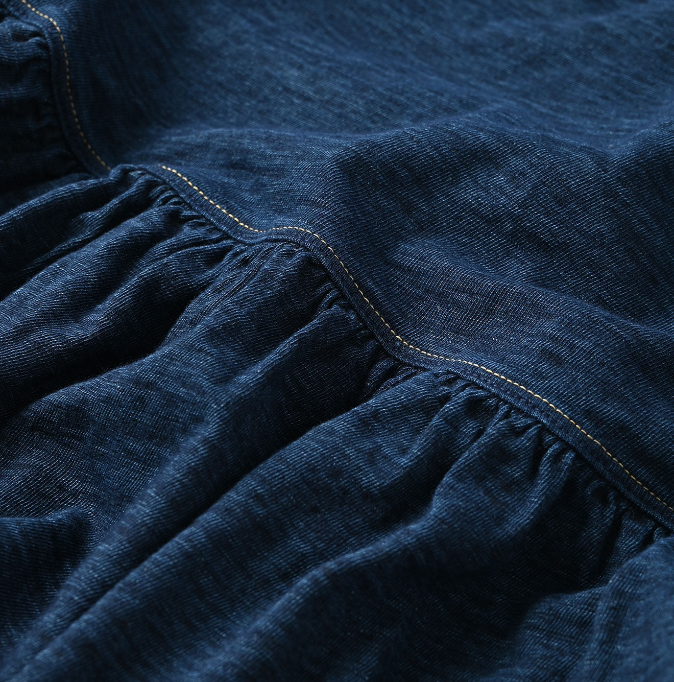 45R Indigo Tenjiku Frilled T-shirt