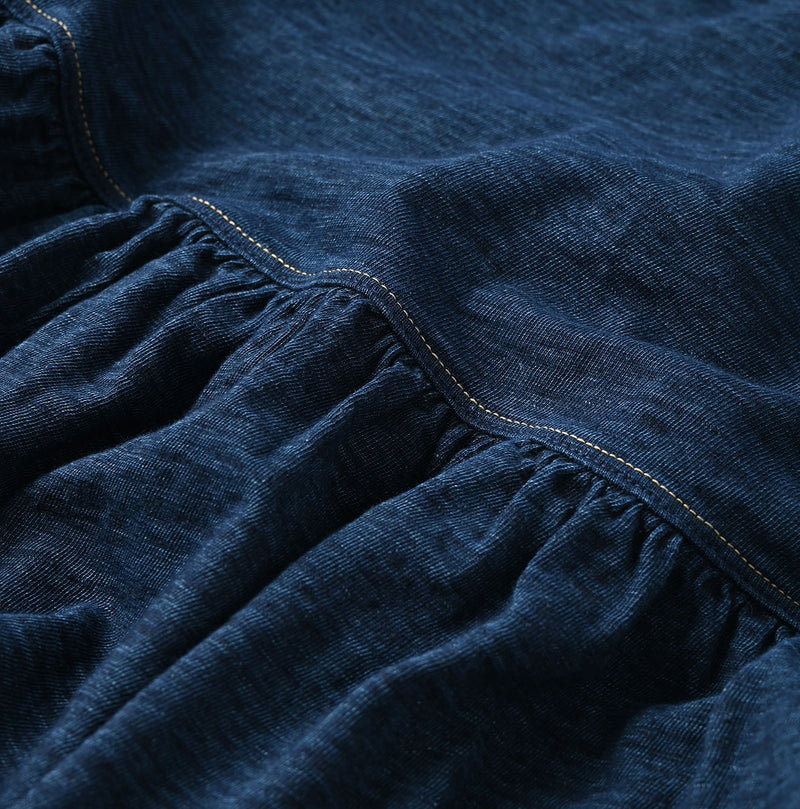 45R Indigo Tenjiku Frilled T-shirt - Image 15