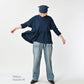 45R Indigo Tenjiku Frilled T-shirt