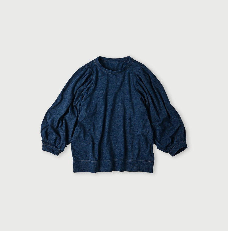 45R Indigo Tenjiku Puff Sleeve T-shirt - Image 1