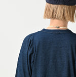 45R Indigo Tenjiku Puff Sleeve T-shirt