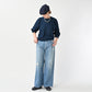 45R Indigo Tenjiku Puff Sleeve T-shirt