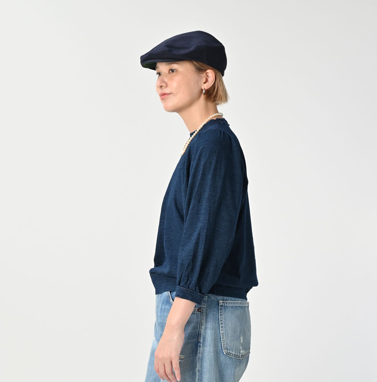45R Indigo Tenjiku Puff Sleeve T-shirt - Image 6