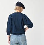 45R Indigo Tenjiku Puff Sleeve T-shirt