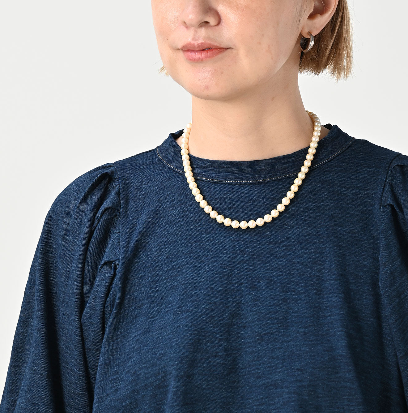 45R Indigo Tenjiku Puff Sleeve T-shirt - Image 8