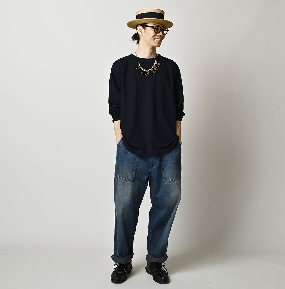 Indigo Umihiko 908 Long Sleeve T-shirt