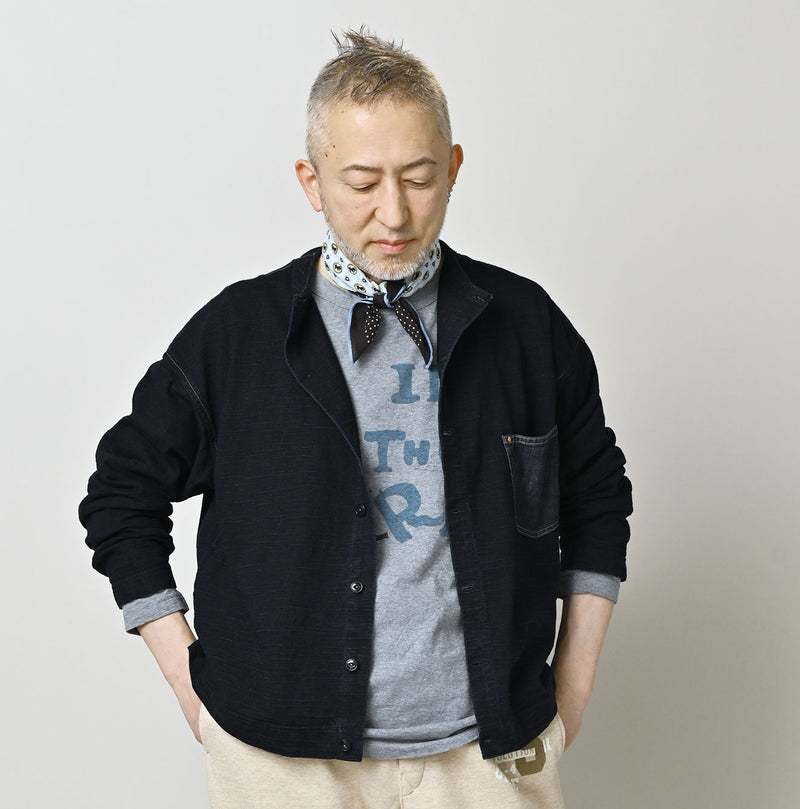 45R Indigo Dekoboko Tenjiku 908 Cardigan - Image 8
