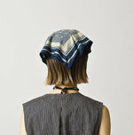 45R Indigo Tenjiku Ishidatami Bandana