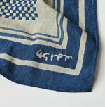 45R Indigo Tenjiku Ishidatami Bandana