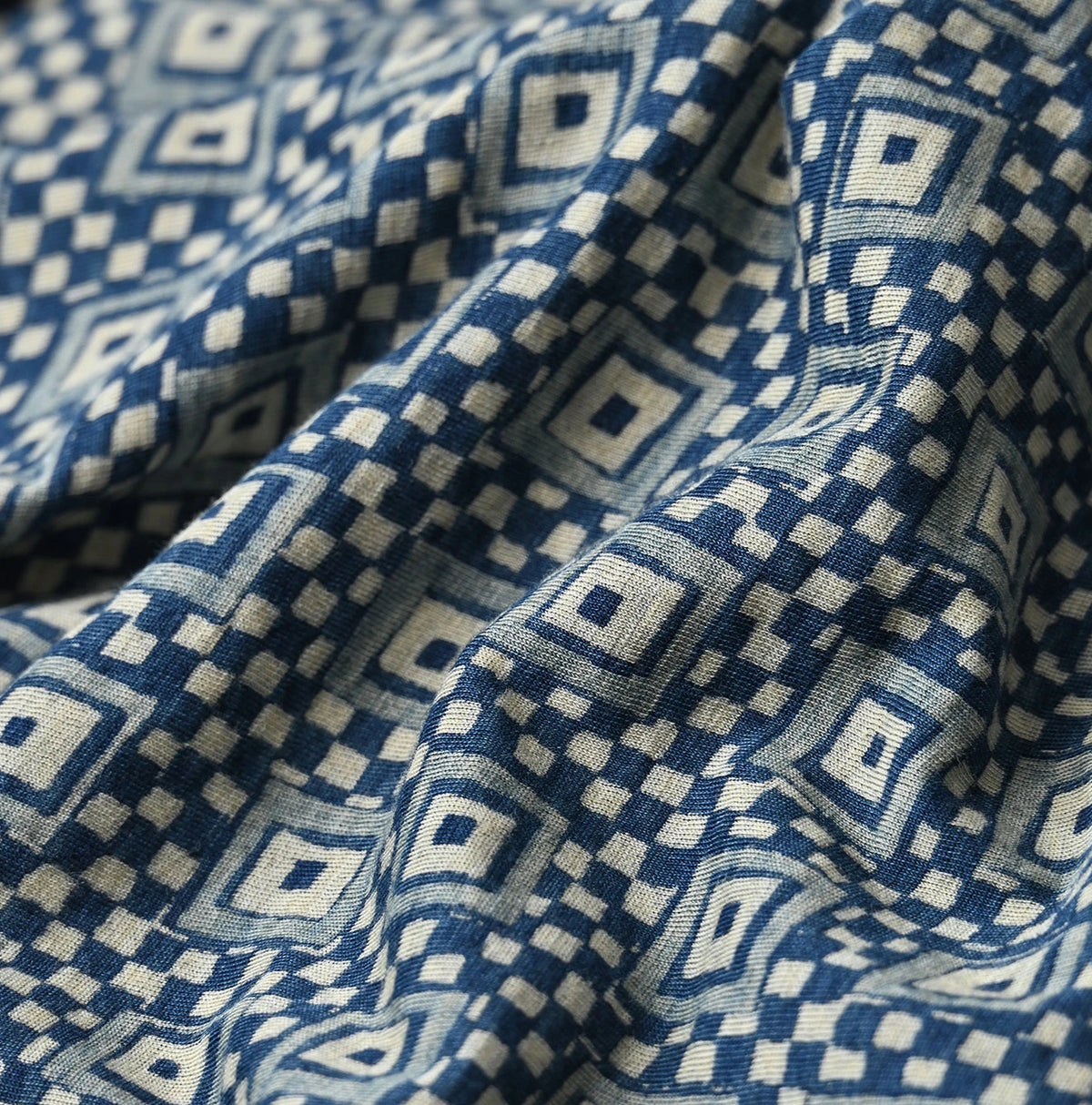 45R Indigo Tenjiku Ishidatami Bandana