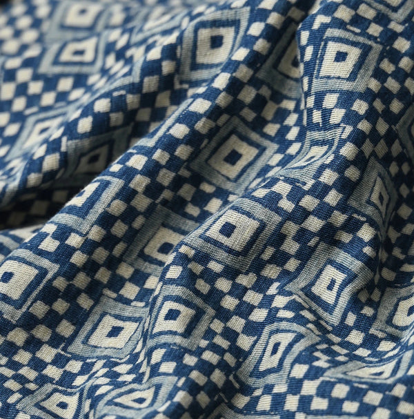 45R Indigo Tenjiku Ishidatami Bandana