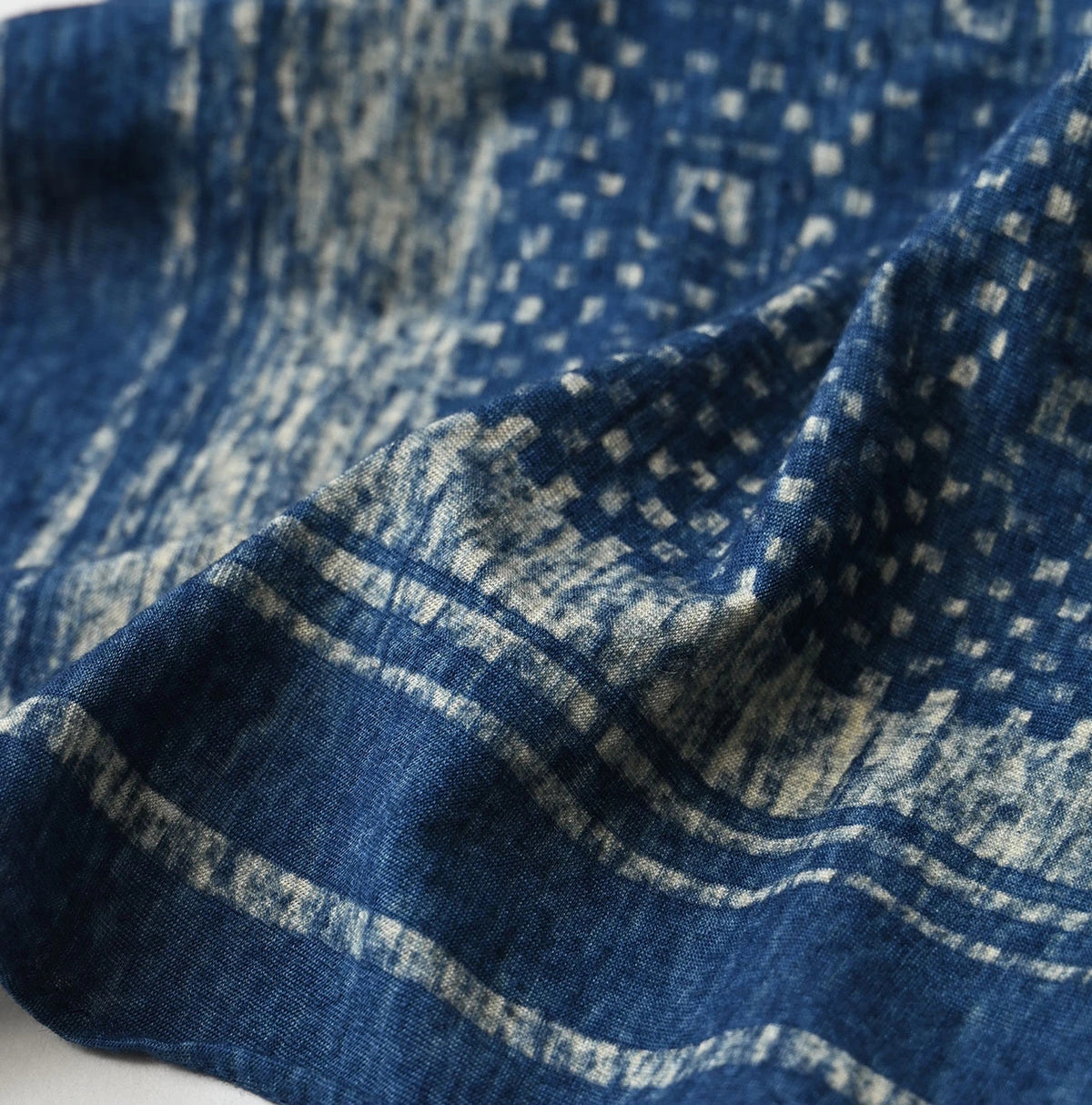 45R Indigo Tenjiku Ishidatami Bandana