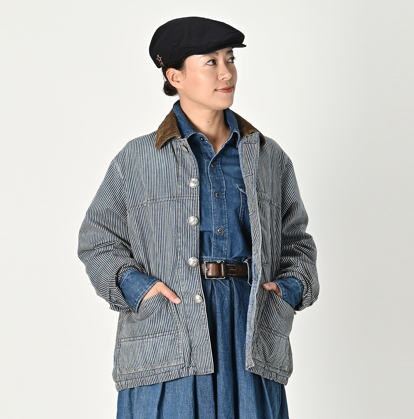 Mugi Denim 908 Coverall Jacket Distressed