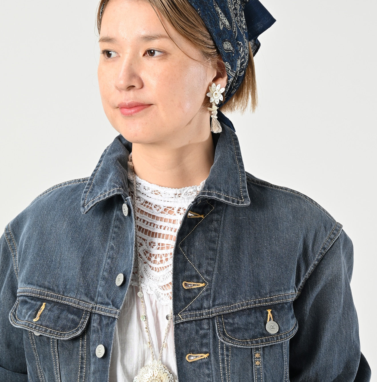 Tweed Denim 908 Hikohime Jacket Zyu (Size 1 - 3)
