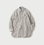 Dungaree 908 Stripe Grandpa Pullover Shirt - 45R by 45rpm studio