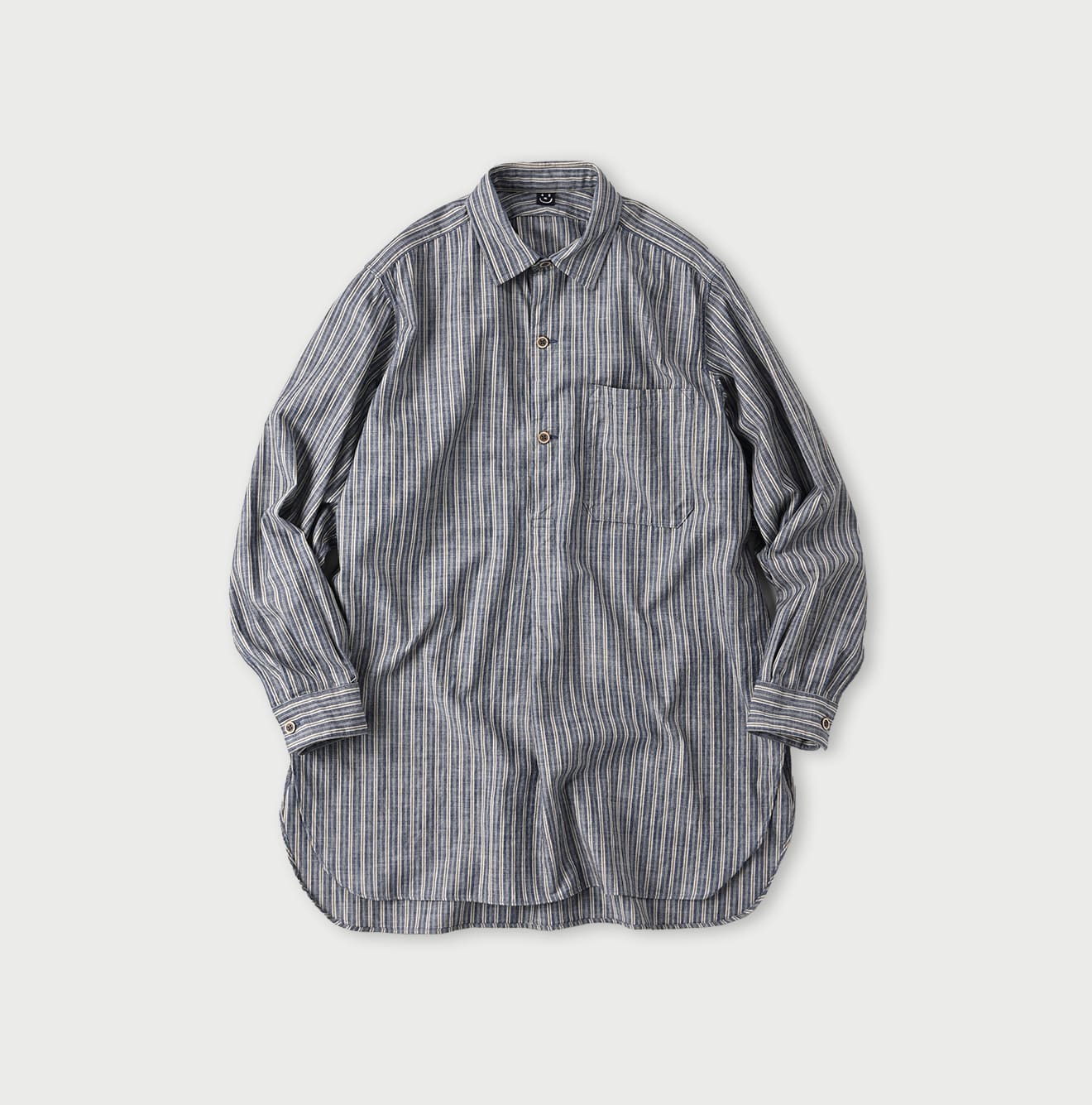 45R Dungaree 908 Stripe Grandpa Pullover Shirt