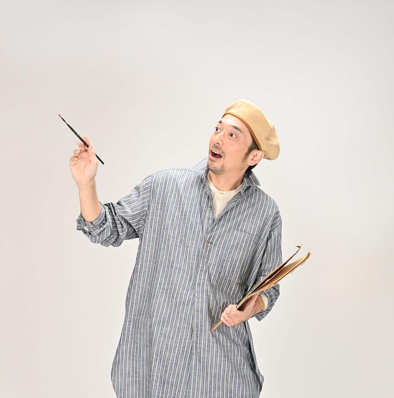 Dungaree 908 Stripe Grandpa Pullover Shirt - 45R by 45rpm studio - Image 11