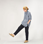 Dungaree 908 Stripe Grandpa Pullover Shirt - 45R by 45rpm studio