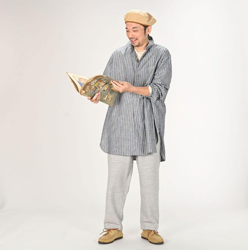 Dungaree 908 Stripe Grandpa Pullover Shirt - 45R by 45rpm studio - Image 5