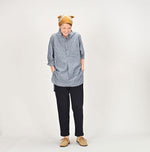 Dungaree 908 Stripe Grandpa Pullover Shirt - 45R by 45rpm studio