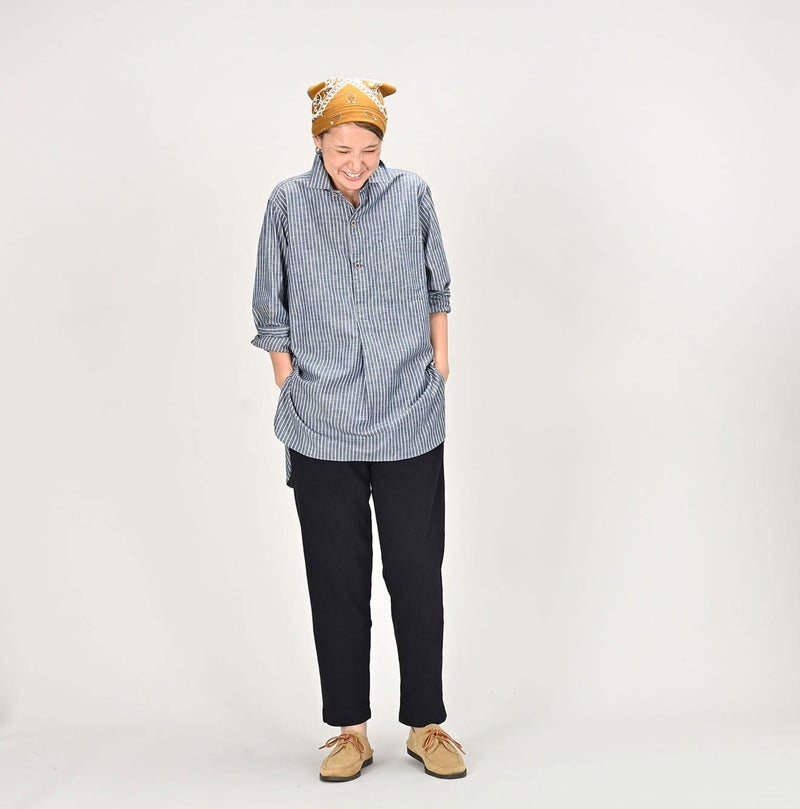 Dungaree 908 Stripe Grandpa Pullover Shirt - 45R by 45rpm studio - Image 6