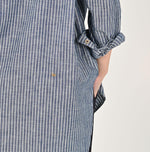 Dungaree 908 Stripe Grandpa Pullover Shirt - 45R by 45rpm studio