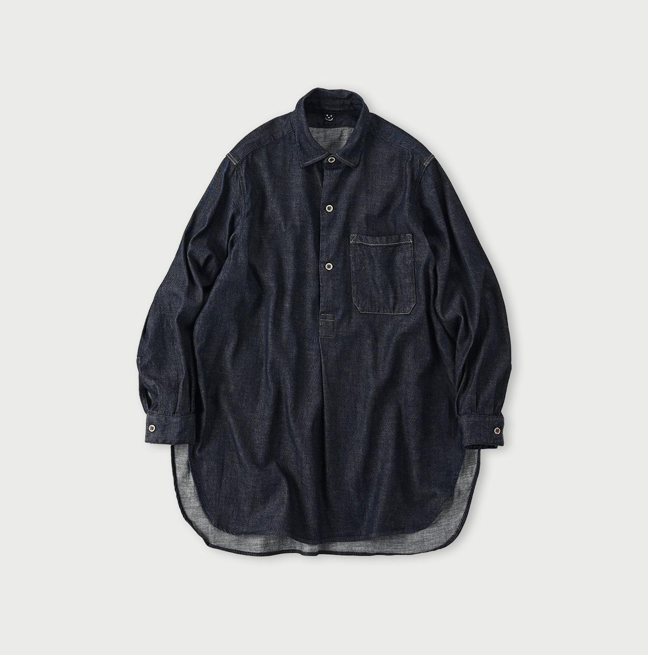 Indigo 45 Petit Denim Grandpa Pullover Shirt (Size 1) - 45R by 45rpm studio - Image 1
