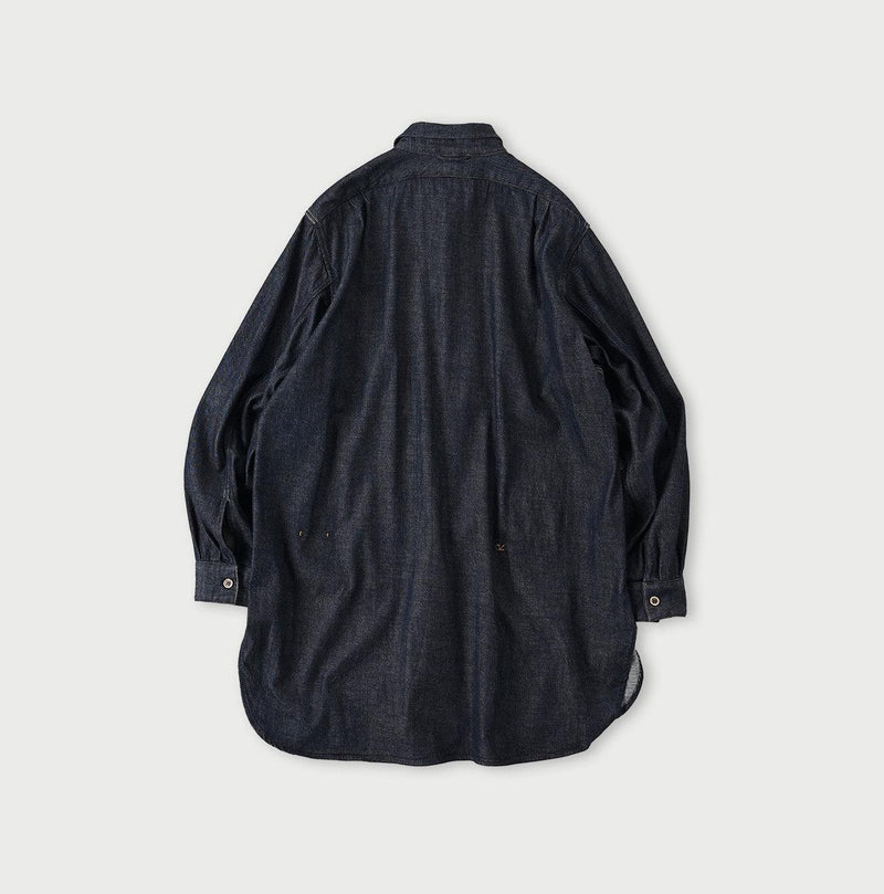 Indigo 45 Petit Denim Grandpa Pullover Shirt (Size 1) - 45R by 45rpm studio