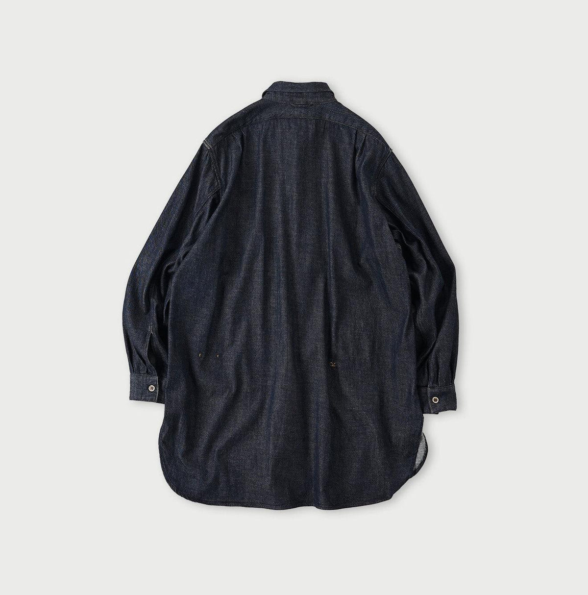 Indigo 45 Petit Denim Grandpa Pullover Shirt (Size 1) - 45R by 45rpm studio