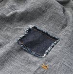 Indigo 45 Petit Denim Grandpa Pullover Shirt (Size 1) - 45R by 45rpm studio