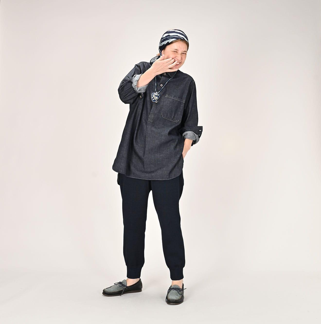 Indigo 45 Petit Denim Grandpa Pullover Shirt – 45R GLOBAL