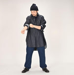 Indigo 45 Petit Denim Grandpa Pullover Shirt (Size 1) - 45R by 45rpm studio