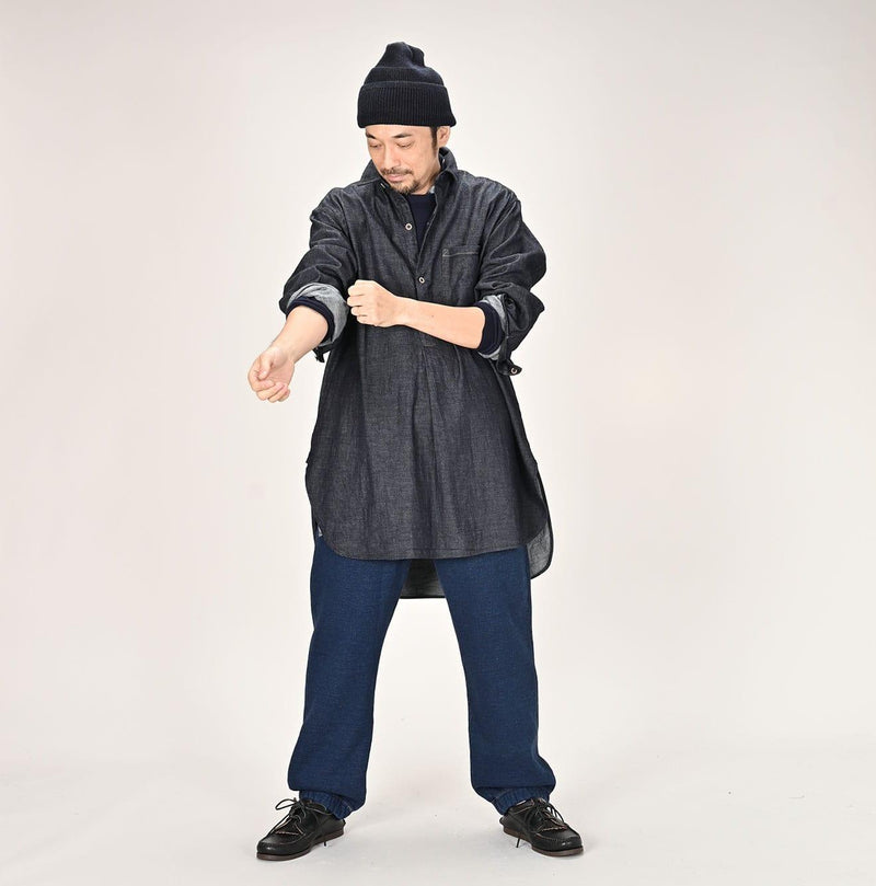 Indigo 45 Petit Denim Grandpa Pullover Shirt (Size 1) - 45R by 45rpm studio - Image 3