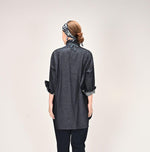 Indigo 45 Petit Denim Grandpa Pullover Shirt (Size 1) - 45R by 45rpm studio