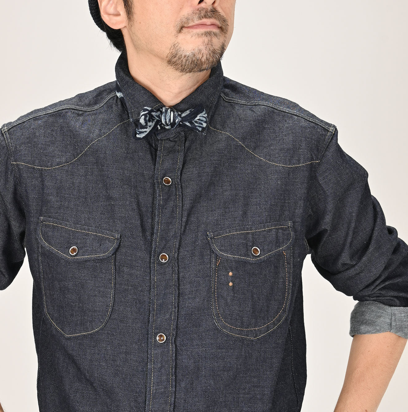 45R Indigo 45 Petit Denim Eastern Shirt Nou