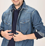 Indigo 45 Petit Denim Eastern Shirt Zyu - 45R by 45rpm studio