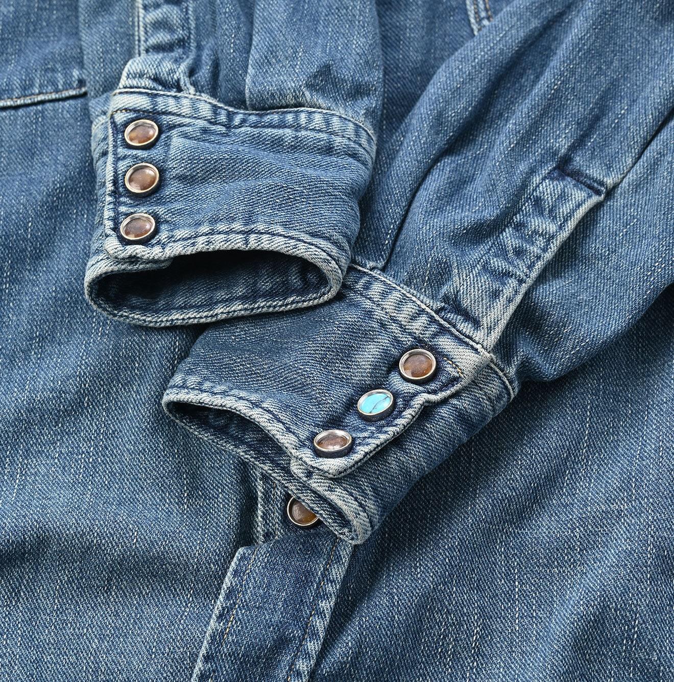 Indigo 45 Petit Denim Eastern Shirt Zyu - 45R by 45rpm studio