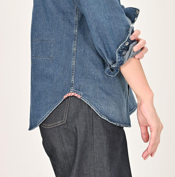 Indigo 45 Petit Denim Eastern Shirt Zyu - 45R by 45rpm studio