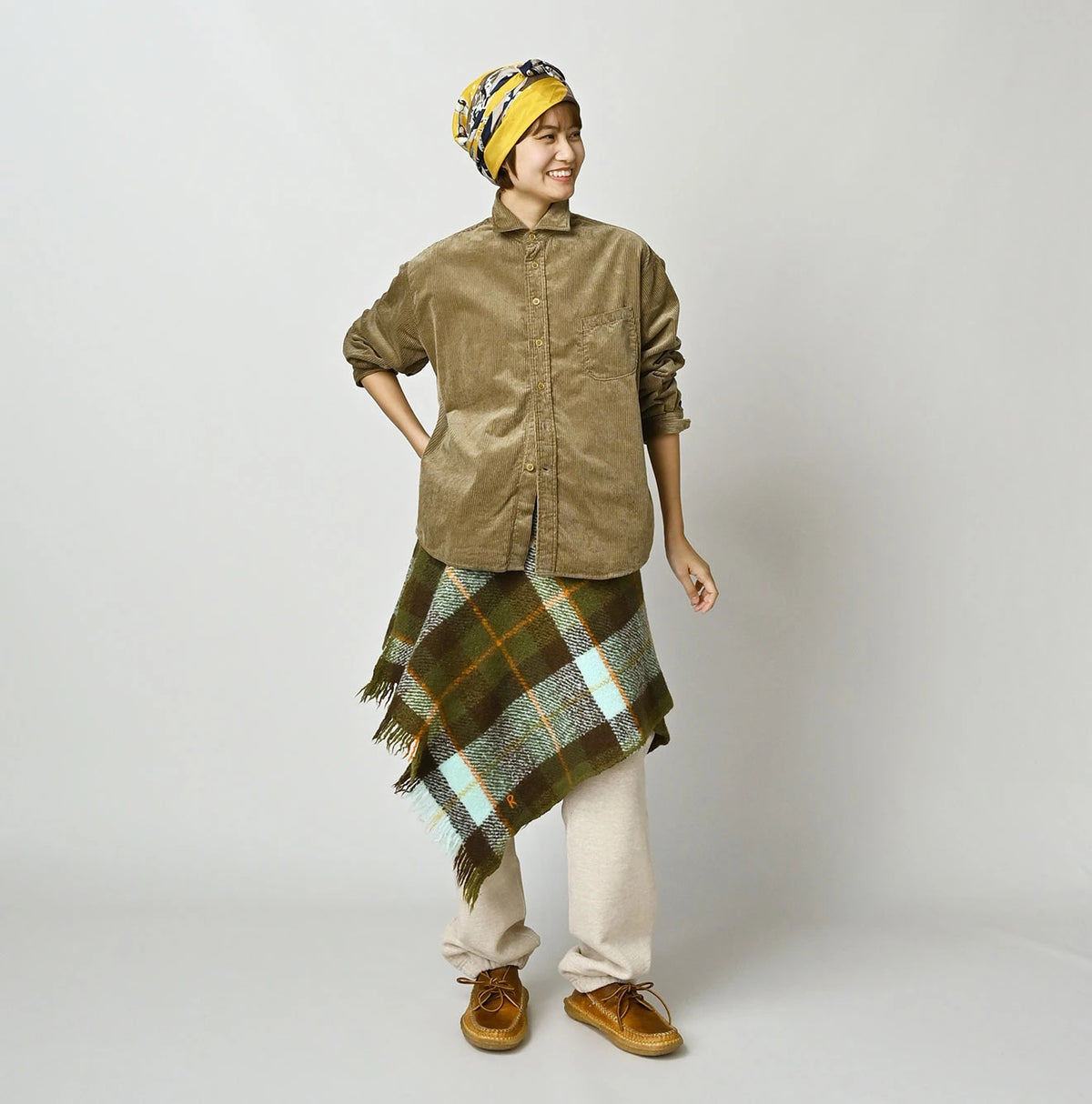 45R Kutekute Corduroy 908 Wide Collar Shirt
